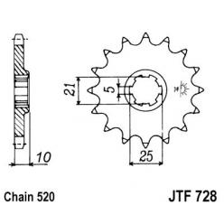 Звездочка передняя JT Sprockets (шаг 520 ) JT JTF728